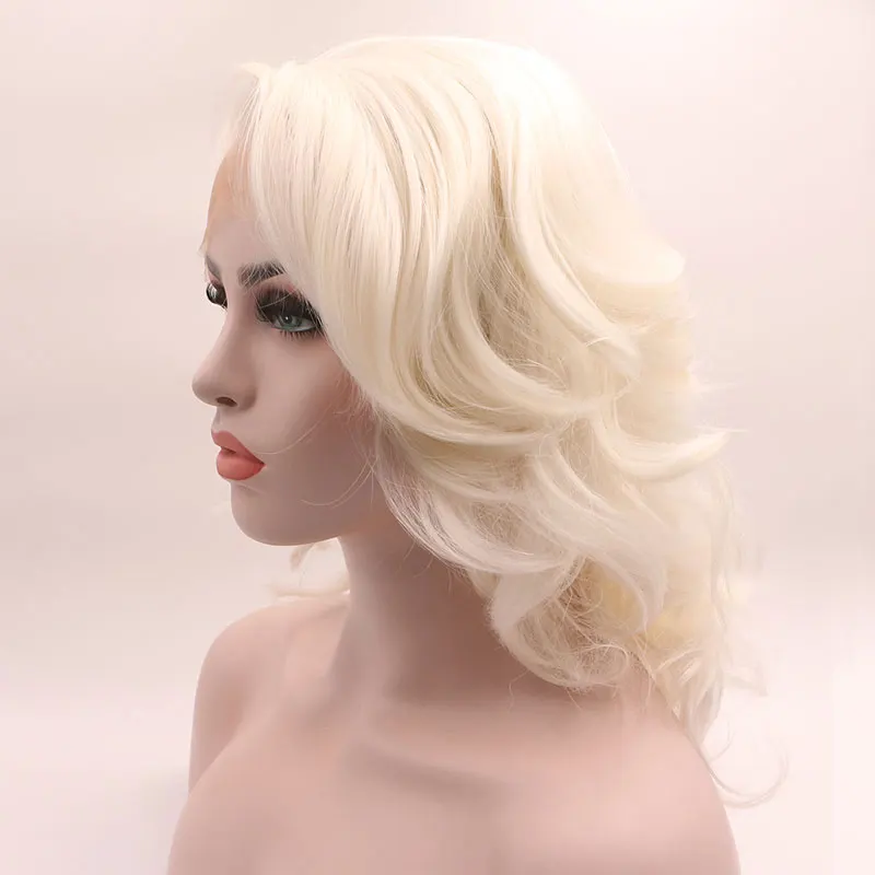 Bombshell White Natural Wave Short Bob Synthetic Lace Front Wig Heat Resistant Fiber Hair Natural Hairline Side Part For Women
Bombshell White Natural Wave Short Bob Synthetic Lace Front Wig Heat Resistant Fiber Hair Natural Hairline Side Part For Women
