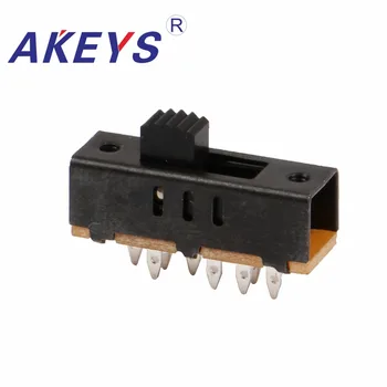 10PCS SS-23F02 2P3T Double pole three throw 3 position slide switch 8 solder lug pin verticle type without fixed pin
10PCS SS-23F02 2P3T Double pole three throw 3 position slide switch 8 solder lug pin verticle type without fixed pin