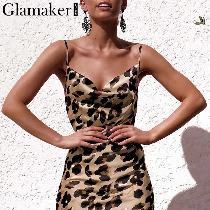 Glamaker Leopard printed sexy backless women dress bodycon party summer short beach dress Elegant midi vintage holiday sundress
Glamaker Leopard printed sexy backless women dress bodycon party summer short beach dress Elegant midi vintage holiday sundress