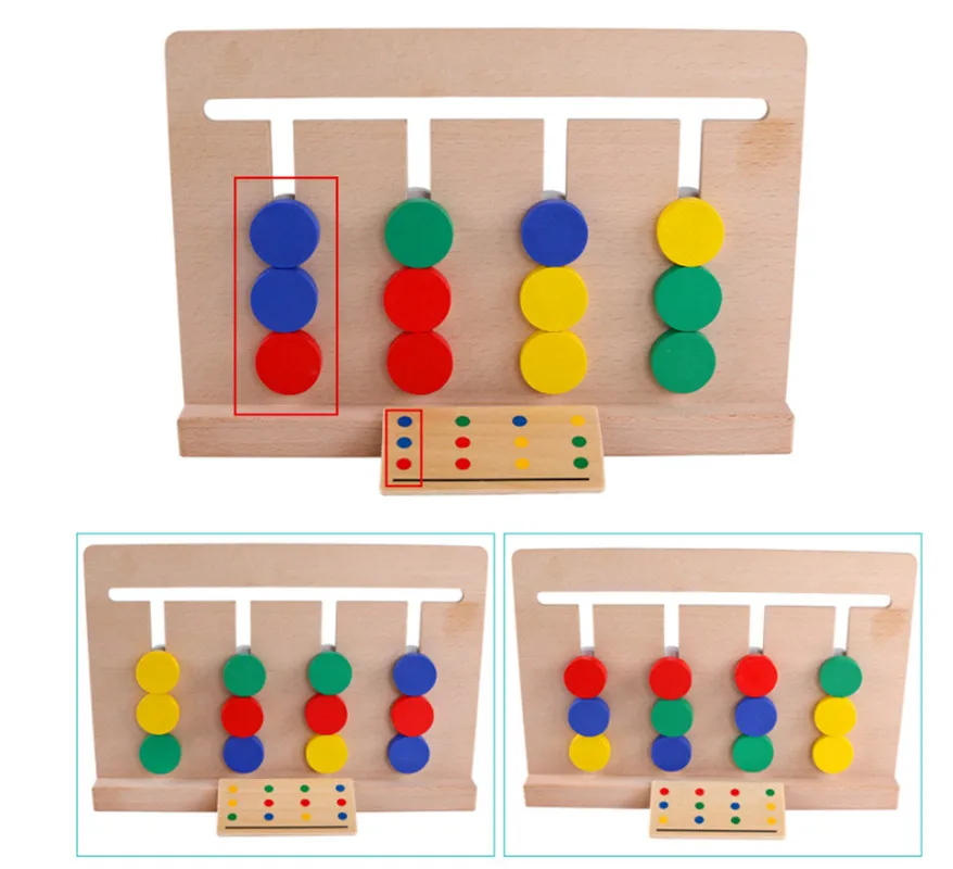 Matching Color Board Puzzle Four-color Game Children Montessori Educational Wooden Toy Enlightenment Training Kids Gift
Matching Color Board Puzzle Four-color Game Children Montessori Educational Wooden Toy Enlightenment Training Kids Gift