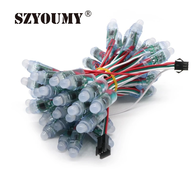 SZYOUMY 12MM WS2811 RGB LED Pixel Module IP68 Waterproof DC 12V Input Full Color 50 Pcs a String Perforator Alphabet Letter
SZYOUMY 12MM WS2811 RGB LED Pixel Module IP68 Waterproof DC 12V Input Full Color 50 Pcs a String Perforator Alphabet Letter