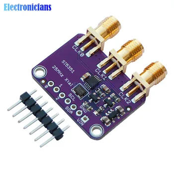CJMCU 5351 Si5351A Si5351 Clock Signal Generator Breakout Board For Arduino IDE I2C Controller SMA Connector 3.3V LDO Regulator
CJMCU 5351 Si5351A Si5351 Clock Signal Generator Breakout Board For Arduino IDE I2C Controller SMA Connector 3.3V LDO Regulator