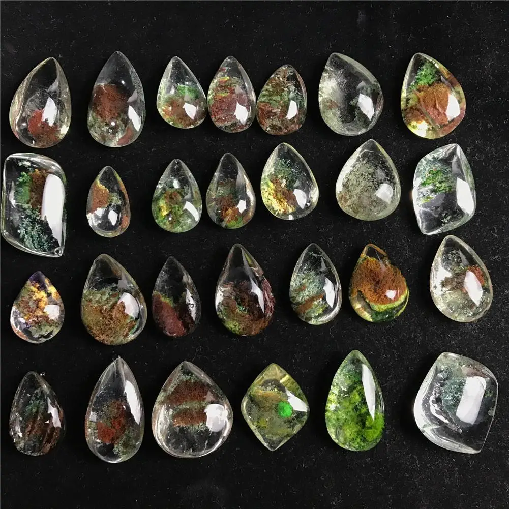 Natural Ghost Phantom Quartz Crystal Gem Specimen Healing Stone Pendant Nice Gift For Stone Collection Length 1.5-2cm Craft
Natural Ghost Phantom Quartz Crystal Gem Specimen Healing Stone Pendant Nice Gift For Stone Collection Length 1.5-2cm Craft