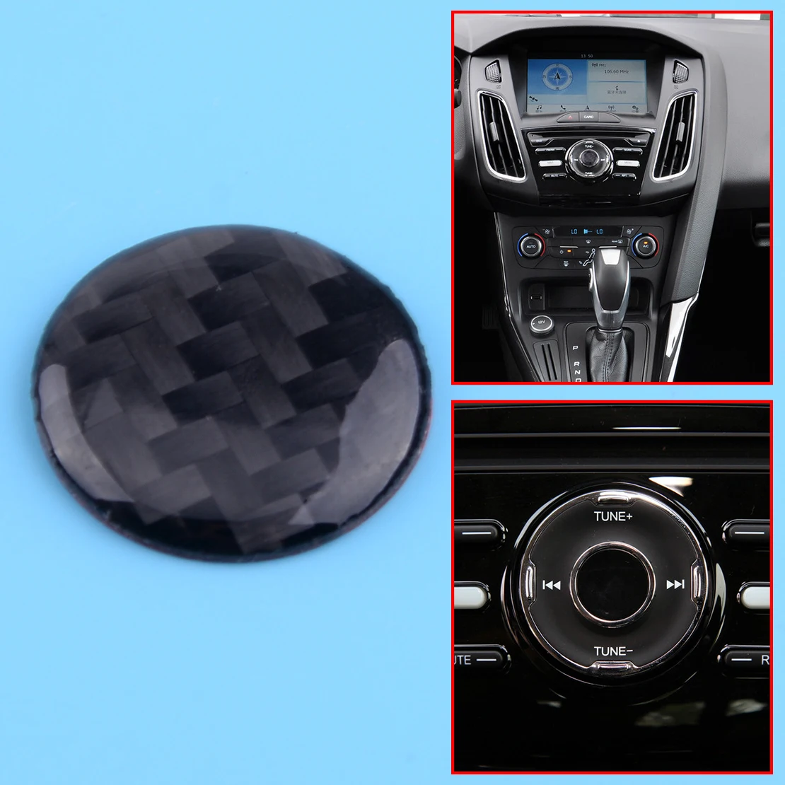 CITALL Carbon Fiber Car Interior Multimedia Key Button Cover Control Trim for Ford Focus RS ST MK3 2013 2014 2015 2016 2017 2018
CITALL Carbon Fiber Car Interior Multimedia Key Button Cover Control Trim for Ford Focus RS ST MK3 2013 2014 2015 2016 2017 2018
