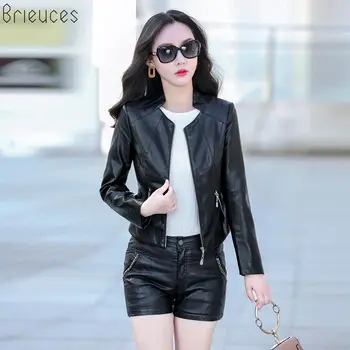 Brieuces Brand New 2018 Motorcycle PU Leather Jacket Women Winter And Autumn Fashion Coat 3 Color Zipper Outerwear jacket Coat
Brieuces Brand New 2018 Motorcycle PU Leather Jacket Women Winter And Autumn Fashion Coat 3 Color Zipper Outerwear jacket Coat