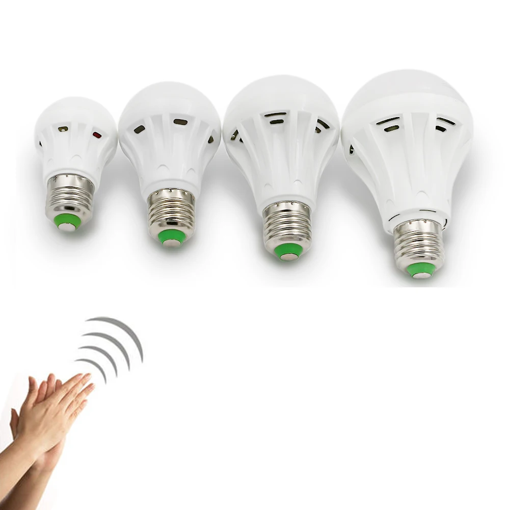 220V E27 3W/5W/7W/9W Sound and Light Control Auto Sensor Voice Detection 27 LED SMD White Warm White Spotlight Light Lamp Bulb
220V E27 3W/5W/7W/9W Sound and Light Control Auto Sensor Voice Detection 27 LED SMD White Warm White Spotlight Light Lamp Bulb