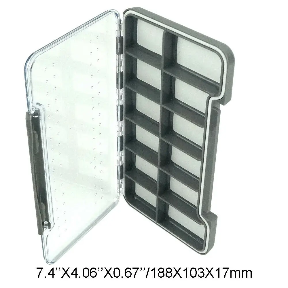 100% водонепроницаемый тонкий Fly Box Pocket мухи коробка с рукояткой пены 12 магнитных
