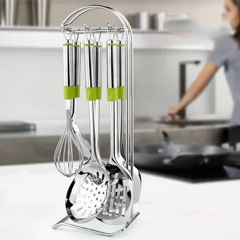 Kitchen Stainless Steel Utensil Sets Multi-functional Cooking Spoons Cook Long Shovel Spatula Durable Cooking Tools 7pcs
Kitchen Stainless Steel Utensil Sets Multi-functional Cooking Spoons Cook Long Shovel Spatula Durable Cooking Tools 7pcs