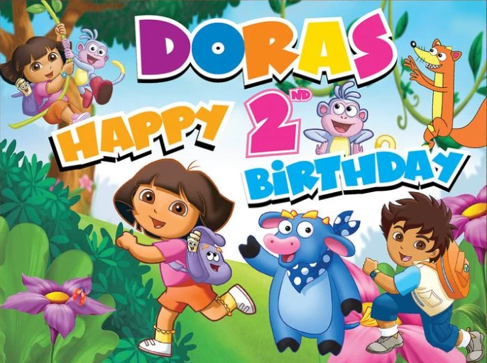 custom Dora The Explorer happy birthday baby child photo background photography backdrops quality vinyl
custom Dora The Explorer happy birthday baby child photo background photography backdrops quality vinyl