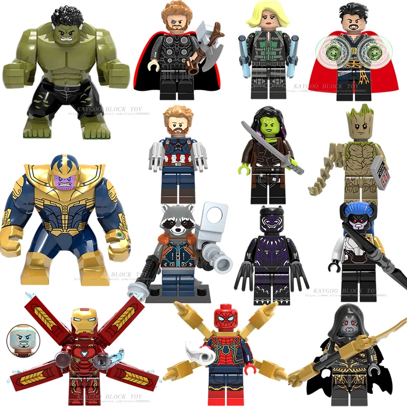 Super Heroes lEGOED Avengers Marvel: Infinity War Iron Man Thanos Thor Black Panther Falcon Gamora Hulk Loki Building Blocks toy
Super Heroes lEGOED Avengers Marvel: Infinity War Iron Man Thanos Thor Black Panther Falcon Gamora Hulk Loki Building Blocks toy