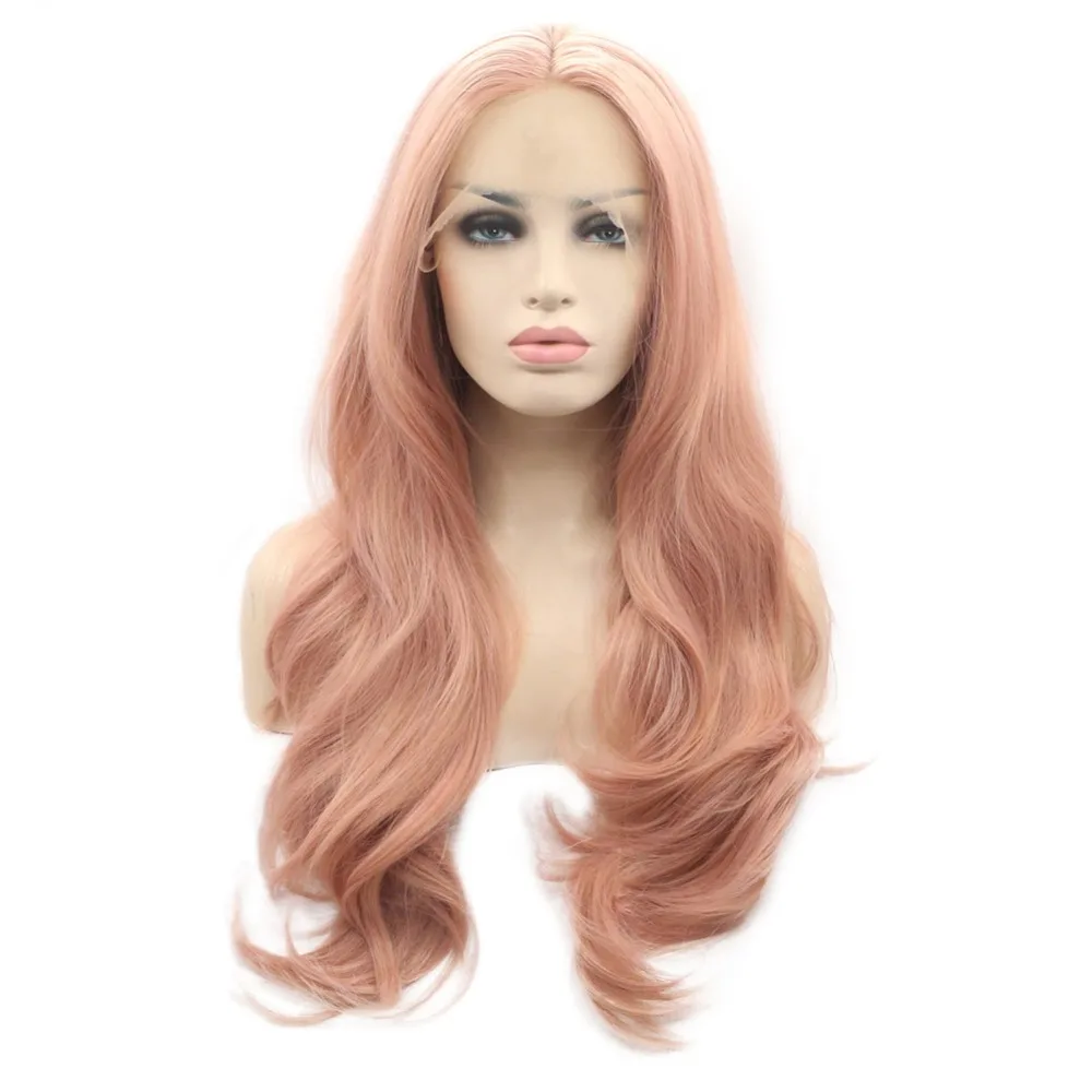 BESTUNG Synthetic Lace Front Wigs Peach Pink Long Body Wavy Natural Hairline Middle Part Hair for Women
BESTUNG Synthetic Lace Front Wigs Peach Pink Long Body Wavy Natural Hairline Middle Part Hair for Women