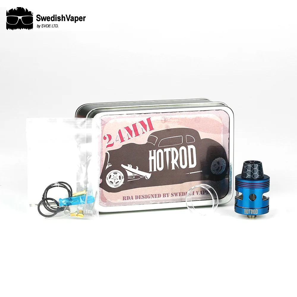 New Original Heavengifts Swedish Vaper HotRod RDA 24mm Diameter with Dual Coils Building Deck E-cig Vape Tank VS Solomon 3
New Original Heavengifts Swedish Vaper HotRod RDA 24mm Diameter with Dual Coils Building Deck E-cig Vape Tank VS Solomon 3