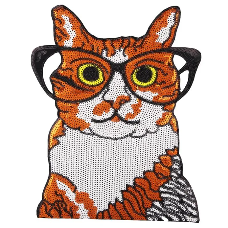 Clothing Women Shirt Top Diy Large Patch Glasses Cat Sequins deal with it T-shirt girls Iron on Patches for clothes Stickers
Clothing Women Shirt Top Diy Large Patch Glasses Cat Sequins deal with it T-shirt girls Iron on Patches for clothes Stickers