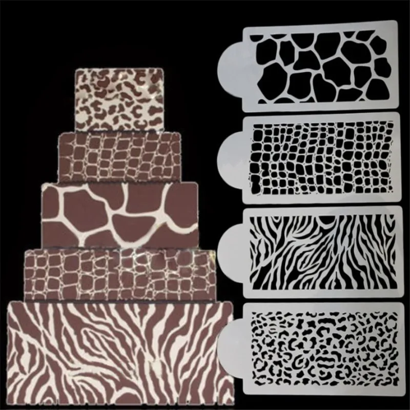 TTLIFE 4pcs/Set Zebra Leopard Print Wild Style Cake Stencil Airbrush Painting Mold Cookies Fondant Cake Mousse Decorating Molds
TTLIFE 4pcs/Set Zebra Leopard Print Wild Style Cake Stencil Airbrush Painting Mold Cookies Fondant Cake Mousse Decorating Molds