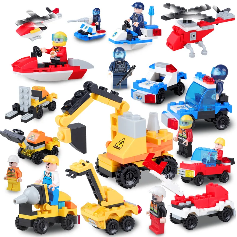 1000 pcs Engineering CITY Police Series Building Blocks Fire Fight Models Action figures dolls toys for children gift 6-10 ages
1000 pcs Engineering CITY Police Series Building Blocks Fire Fight Models Action figures dolls toys for children gift 6-10 ages