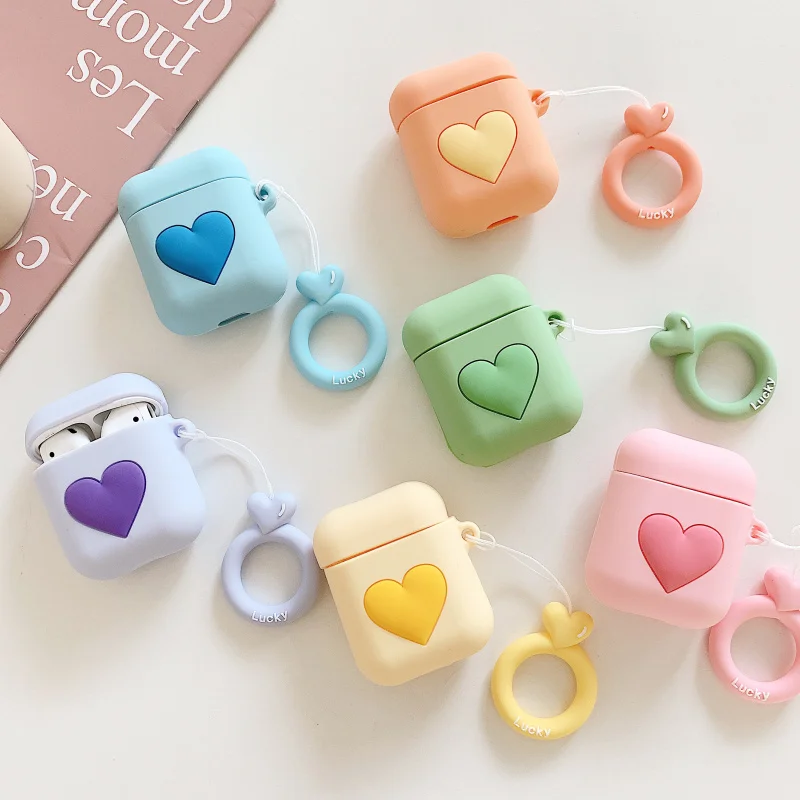 3D Silicone Bluetooth Wireless Earphone Case For AirPods Case Heart Protective Cover Accessories for Apple Air pods Charging Box
3D Silicone Bluetooth Wireless Earphone Case For AirPods Case Heart Protective Cover Accessories for Apple Air pods Charging Box