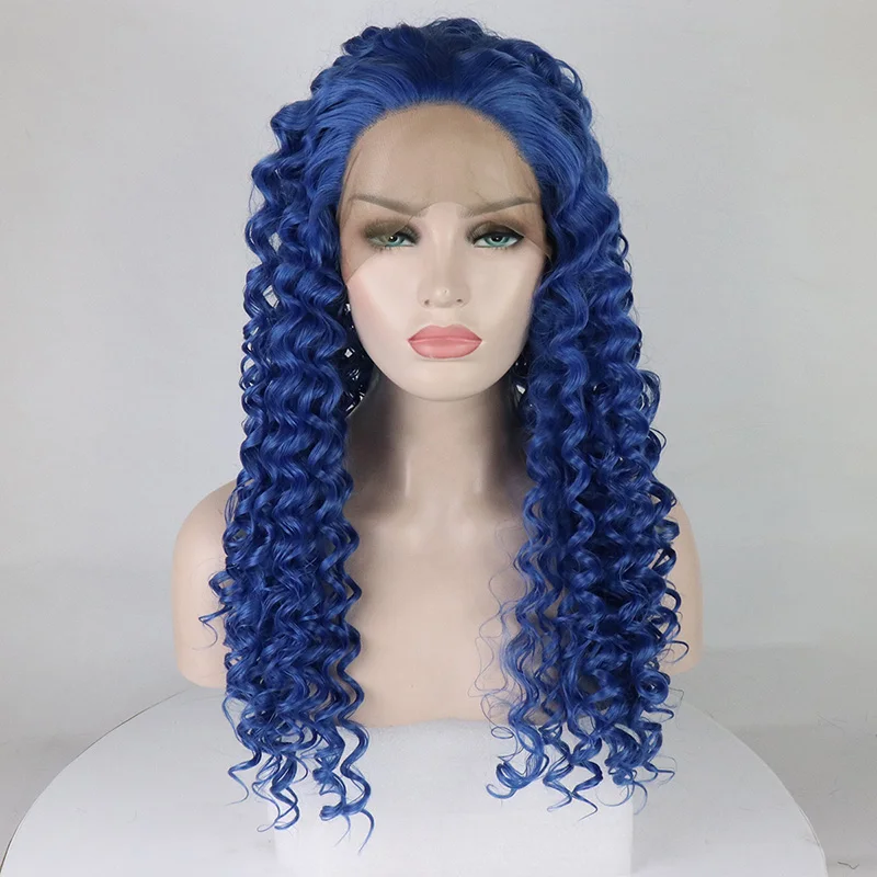 Fantasy Beauty High Quality Lace Front Wig Women's Long Full Curly Dark Blue Hair Wig Cosplay Wig Party Wigs
Fantasy Beauty High Quality Lace Front Wig Women's Long Full Curly Dark Blue Hair Wig Cosplay Wig Party Wigs