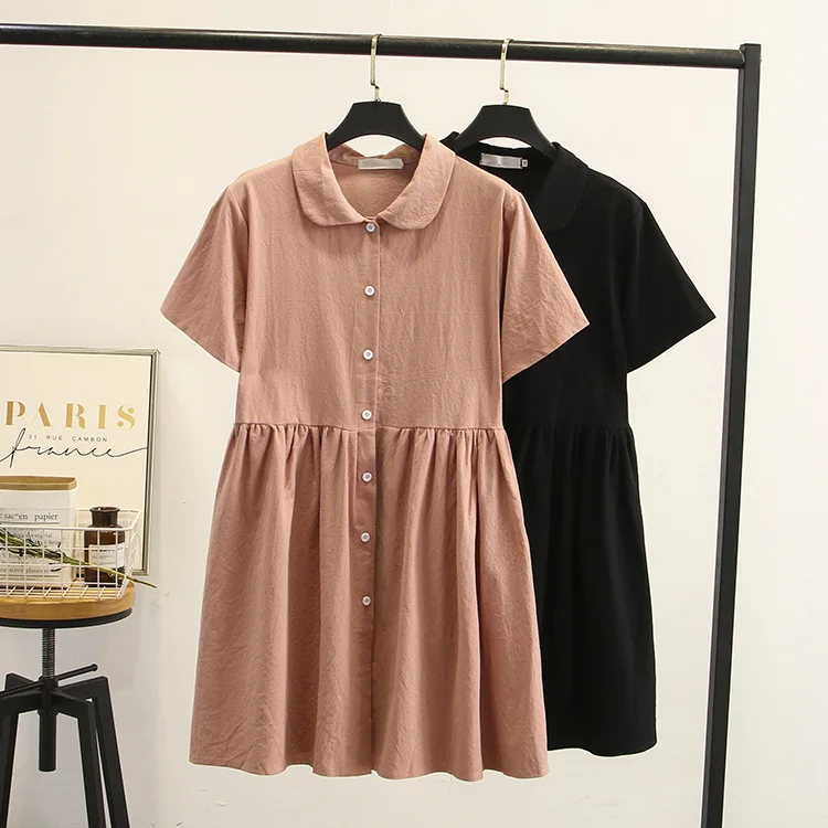T52 Plus Size Casual Dresses 2019 Women Clothing fashion short Sleeve Cotton Linen Dress 9820
T52 Plus Size Casual Dresses 2019 Women Clothing fashion short Sleeve Cotton Linen Dress 9820