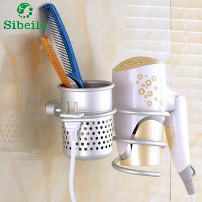 SBLE Wall Mounted Hair Dryer Holder Aluminum Drier Comb Holder Rack Stand Set Storage Organizer Bathroom Accessories with 1 Cups
SBLE Wall Mounted Hair Dryer Holder Aluminum Drier Comb Holder Rack Stand Set Storage Organizer Bathroom Accessories with 1 Cups