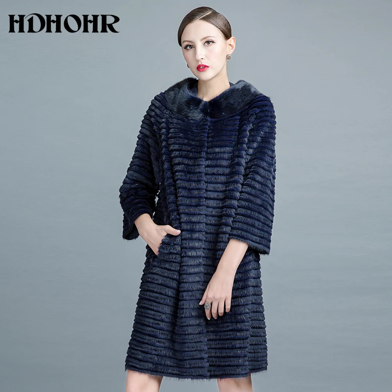 HDHOHR 2019 New Real Mink Fur Coat Women Natural Kintted Mink Coats Winter Warm Fashion Fur Coats Long Mink Fur Jackets
HDHOHR 2019 New Real Mink Fur Coat Women Natural Kintted Mink Coats Winter Warm Fashion Fur Coats Long Mink Fur Jackets