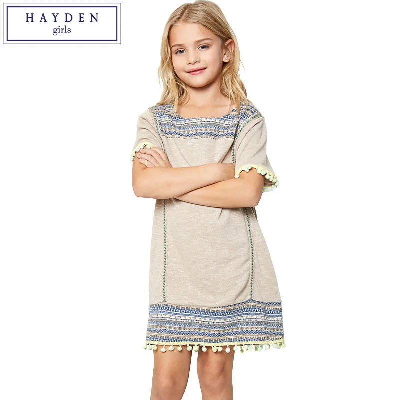 HAYDEN Retro Vintage Dress Kids Girl Clothes 2017 Summer Short Sleeve Embroidery Ethnic Dress for Children Bohemian Dresses
HAYDEN Retro Vintage Dress Kids Girl Clothes 2017 Summer Short Sleeve Embroidery Ethnic Dress for Children Bohemian Dresses