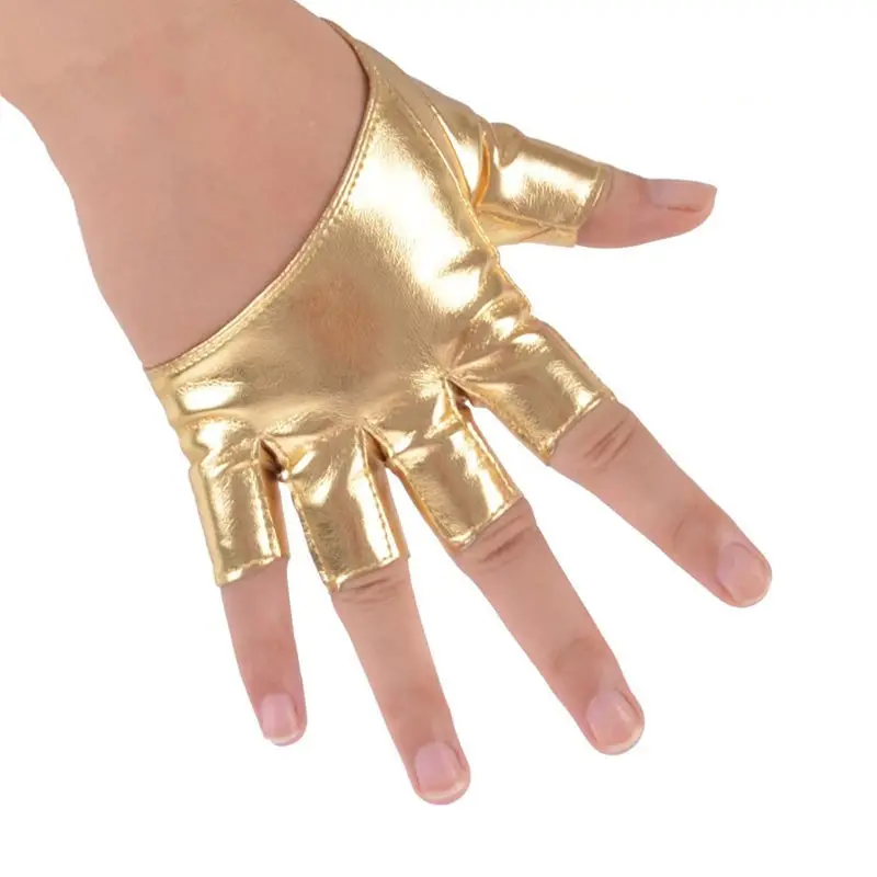 SM// DE76643 Halbe Finger fingerlose PU Leder Handschuhe Mode
