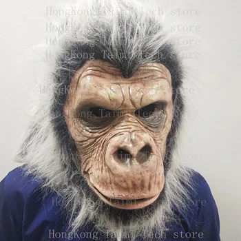King Kong Gorilla Mask hood Gorillas Monkey Latex Animals Masks Halloween Planet the Apes Prop decorations adult mascaras bape
King Kong Gorilla Mask hood Gorillas Monkey Latex Animals Masks Halloween Planet the Apes Prop decorations adult mascaras bape