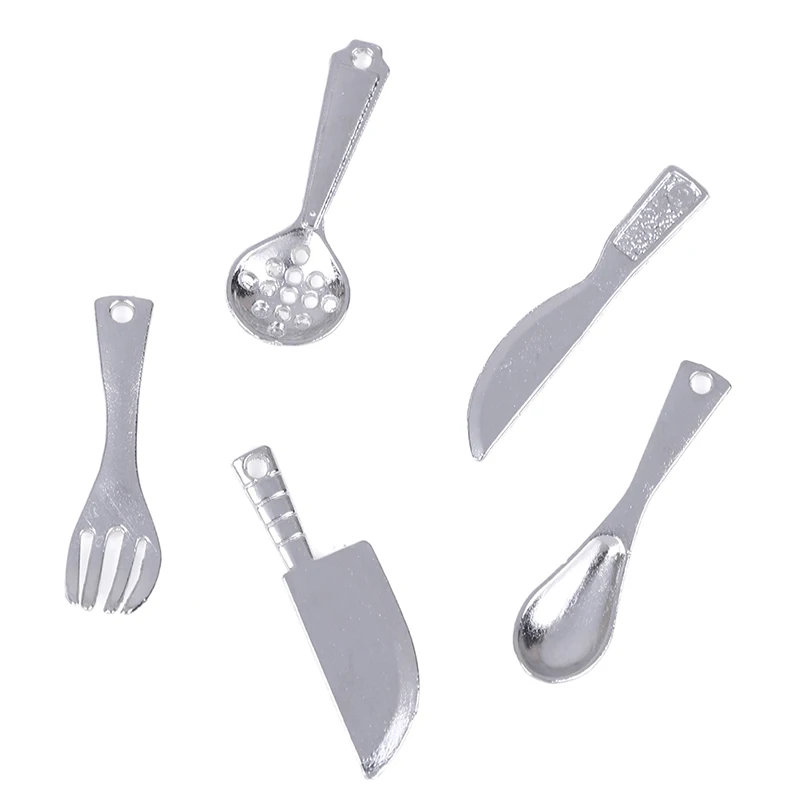 5 шт. 1: 9 мини нож для столовых приборов миниатюрная посуда в винтажном стиле вилка