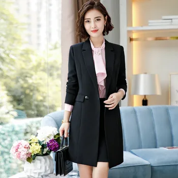 2020 NEW fashion Long-sleeved Spring Autumn OL Long Blazers Suits Ladies Trench Coats Women Korean Business Overalls x869
2020 NEW fashion Long-sleeved Spring Autumn OL Long Blazers Suits Ladies Trench Coats Women Korean Business Overalls x869