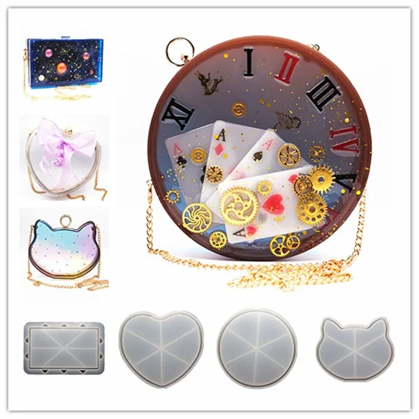 NEW Heart-shaped round rectangular cat head shape bag Mould Transparent Silicone Mould Resin Decorative Craft DIY for jewelry
NEW Heart-shaped round rectangular cat head shape bag Mould Transparent Silicone Mould Resin Decorative Craft DIY for jewelry