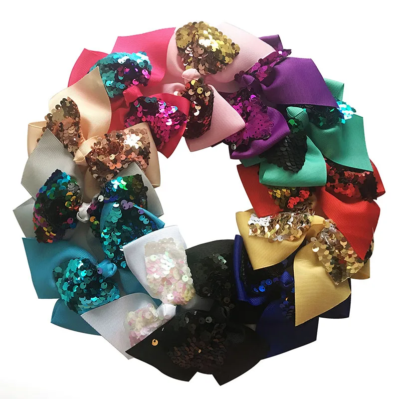 4.5inch Sequin Bows Hair Clips Grosgrain Ribbon Hair Bows Hairgrips For Baby Girls Toddlers Kids hair accessories 12pcs/lot
4.5inch Sequin Bows Hair Clips Grosgrain Ribbon Hair Bows Hairgrips For Baby Girls Toddlers Kids hair accessories 12pcs/lot