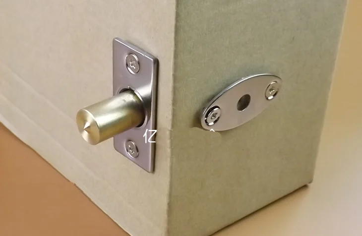 Stainless Steel Pipe Well Lock Concealed Door Lock Pipe Fire Door Escape Aisle Invisible Lock Door Hardware