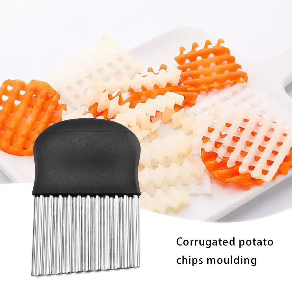Potato cutter wave cutter French fries cut creative corrugated cutting potato grid knife multi-function cutting device
Potato cutter wave cutter French fries cut creative corrugated cutting potato grid knife multi-function cutting device