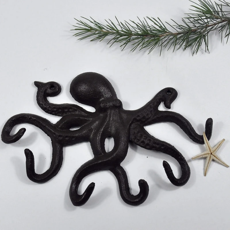 Cast Iron Large Octopus Hook Crafts Wrought Key Nordic Simplicity Vintage Antique Home Decor
Cast Iron Large Octopus Hook Crafts Wrought Key Nordic Simplicity Vintage Antique Home Decor