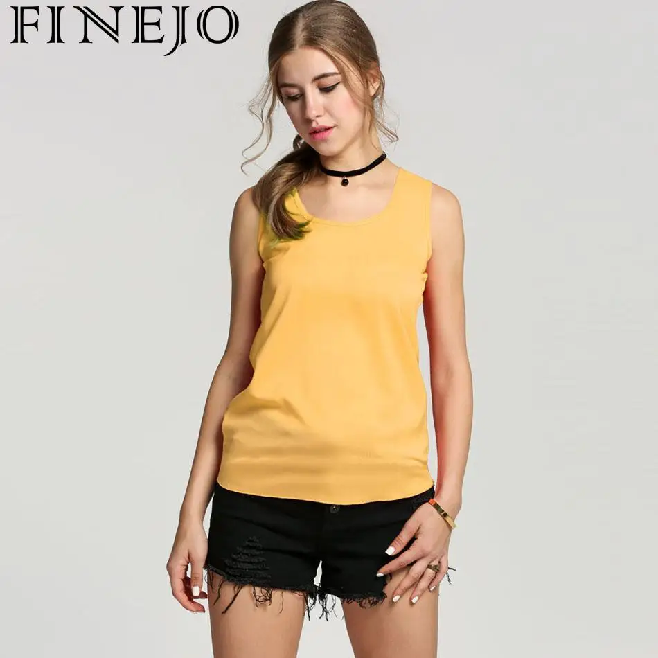 FINEJO Hot Sale Women Tops Chiffon Shirt Sleeveless Fashion O-Neck Female Summer Casual Tank Top
FINEJO Hot Sale Women Tops Chiffon Shirt Sleeveless Fashion O-Neck Female Summer Casual Tank Top