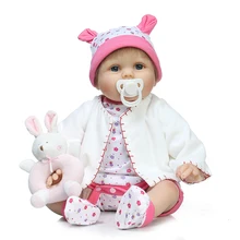 NPK Mary 50CM 100 Reborn Babies Fashion Lovely Cotton Body Real Princess Dolls Baby Alive Silicone Baby Born Brinquedos