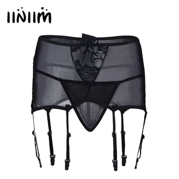 iiniim Women High Waisted Lace Garter Panty Sock Garter Belt Holder Fastener Suspender with G-String Costume Sexy Intimates
iiniim Women High Waisted Lace Garter Panty Sock Garter Belt Holder Fastener Suspender with G-String Costume Sexy Intimates