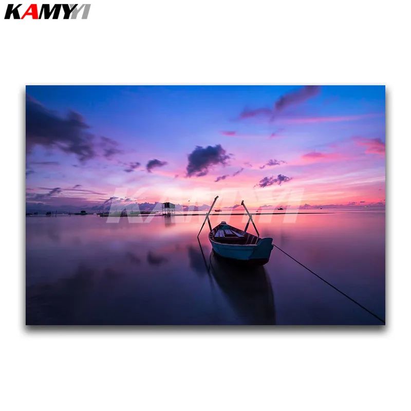 Full Square Diamond embroidery Cross stitch scenery DIY 3D Diamond mosaic Sunset Full Round Diamond painting boat
Full Square Diamond embroidery Cross stitch scenery DIY 3D Diamond mosaic Sunset Full Round Diamond painting boat