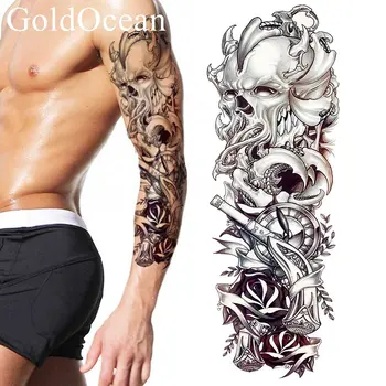 Cool Black Demon Totem Temporary Tattoo Gun Leaves Men Full Arm Waterproof Tattoo Stickers Boys Prom Body Art Painting Tatto Leg
Cool Black Demon Totem Temporary Tattoo Gun Leaves Men Full Arm Waterproof Tattoo Stickers Boys Prom Body Art Painting Tatto Leg