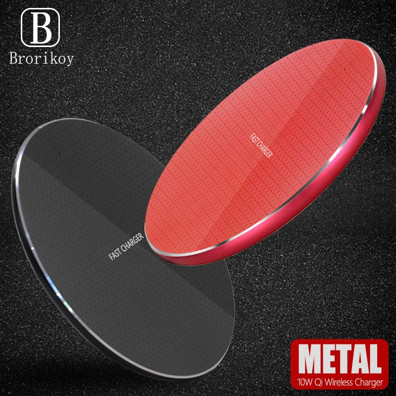 Metal Qi Wireless Charger Pad for iPhone Xs Max 10W Wireless Quick Charging for Samsung S8 S9 S10 Note 8 9 Xiaomi Huawei Adapter
Metal Qi Wireless Charger Pad for iPhone Xs Max 10W Wireless Quick Charging for Samsung S8 S9 S10 Note 8 9 Xiaomi Huawei Adapter