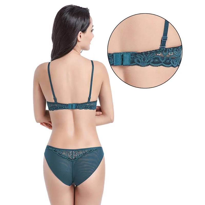 Women Embroidery Sexy Bra Set (4)