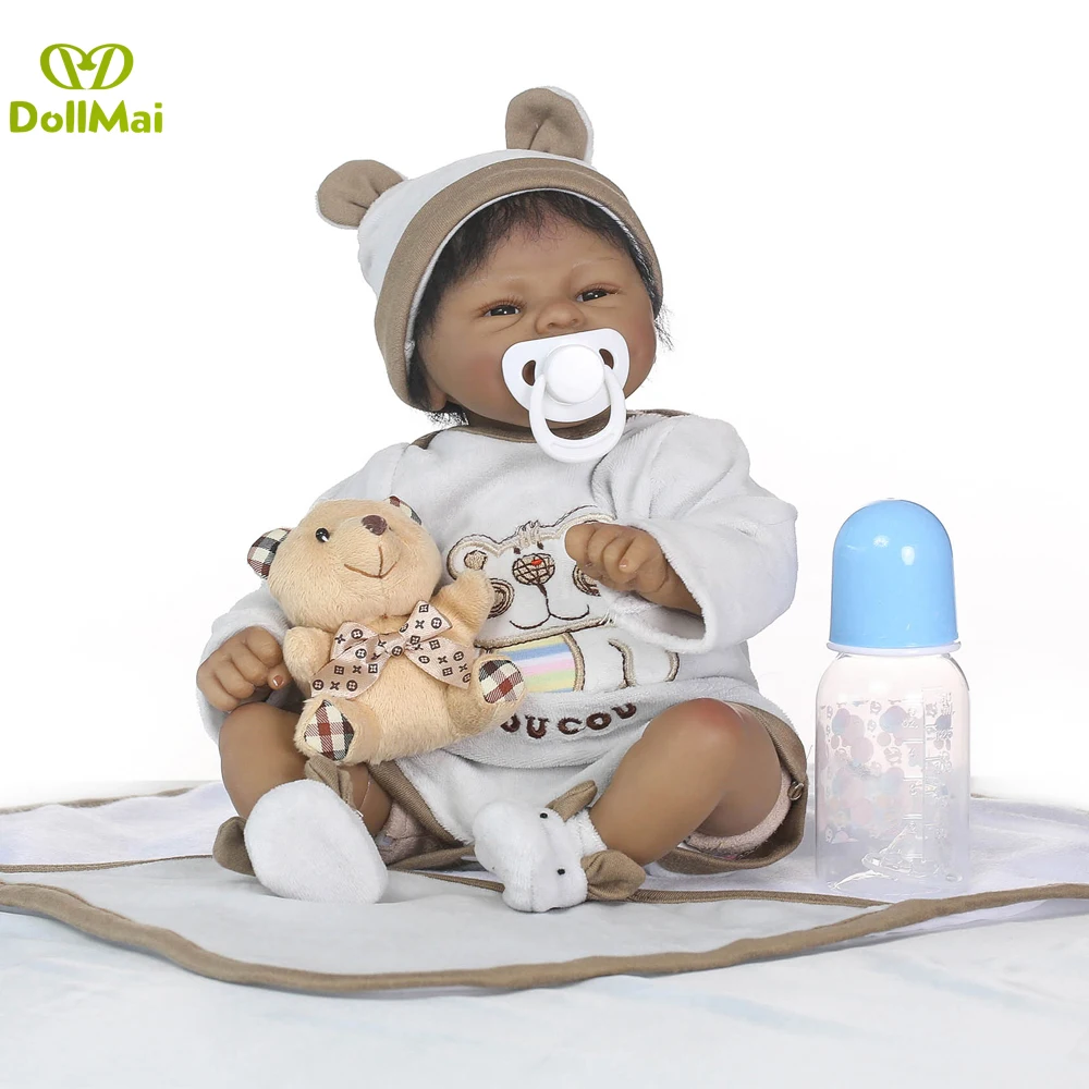 16"40cm black skin Reborn silicone Baby Alive Lovely Baby Reborn Dolls Baby Playing Toys for Kids Birthday Christmas Gift
16"40cm black skin Reborn silicone Baby Alive Lovely Baby Reborn Dolls Baby Playing Toys for Kids Birthday Christmas Gift