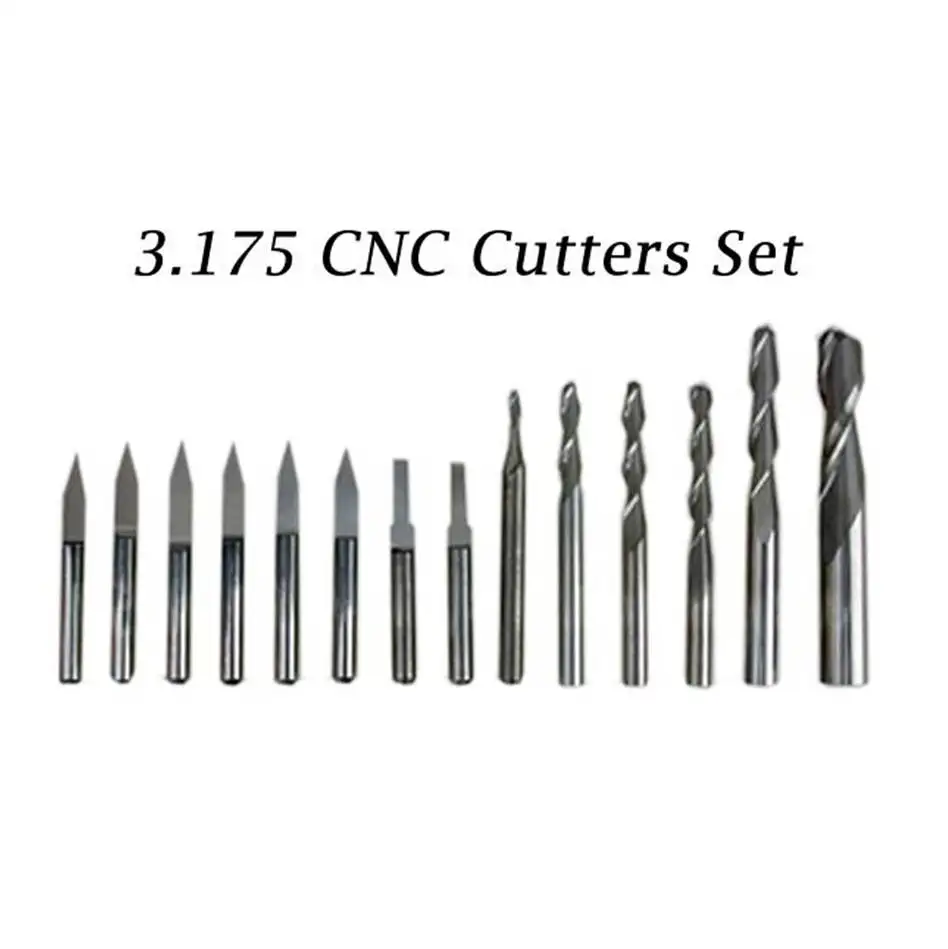 14pcs 3.175mm engraving tools cnc router bits cutters for cnc lathe drilling milling machine
14pcs 3.175mm engraving tools cnc router bits cutters for cnc lathe drilling milling machine
