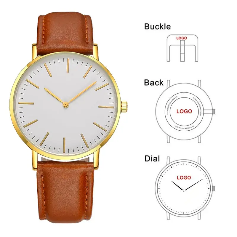 CL016 Personalized Ladies Quartz Watch Print Your Brand Logo Custom Rose Gold Watch Privete Label Design Women Men Leather Watch
CL016 Personalized Ladies Quartz Watch Print Your Brand Logo Custom Rose Gold Watch Privete Label Design Women Men Leather Watch
