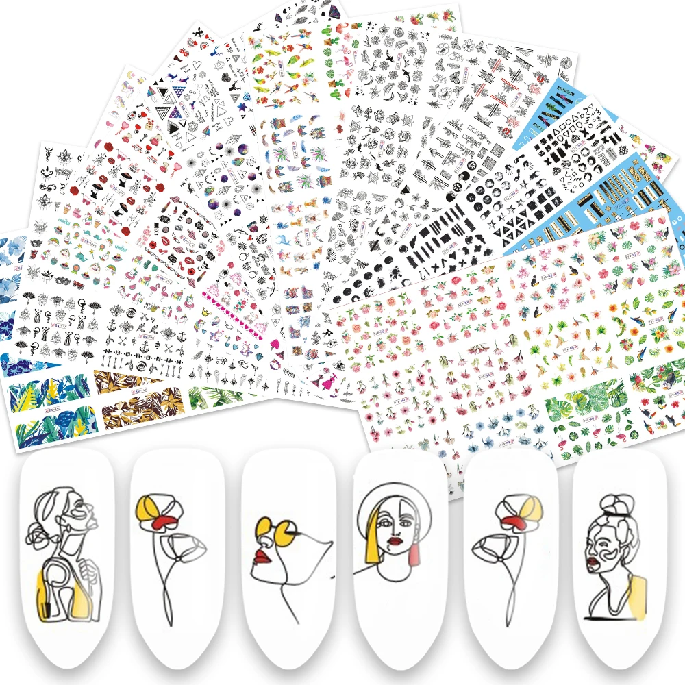 12 Patterns Sheet Black Line Colorful Abstract Image Nail Sticker Decals Sexy Girl Water Transfer Slider For Nails Art Adhesive
12 Patterns Sheet Black Line Colorful Abstract Image Nail Sticker Decals Sexy Girl Water Transfer Slider For Nails Art Adhesive