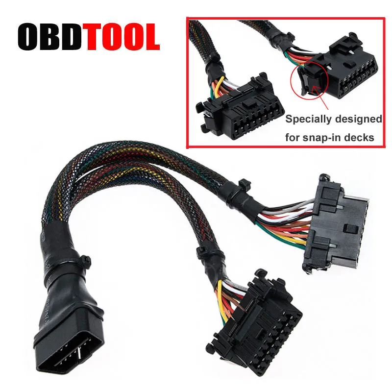 Military Line OBD2 2 In 1 Extension Cable 30CM 16 Pin Obd 2 Male To 2 Female OBD Car Computer Connection Conversion Plug Socket
Military Line OBD2 2 In 1 Extension Cable 30CM 16 Pin Obd 2 Male To 2 Female OBD Car Computer Connection Conversion Plug Socket