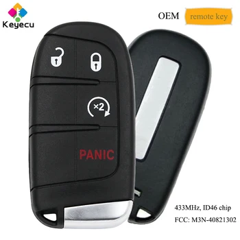 KEYECU OEM Smart Remote Key With 3 1/ 4 Button 433MHz ID46 Chip - FOB for Dodge Challenger Journey 2014-2018 FCC: M3N-40821302
KEYECU OEM Smart Remote Key With 3 1/ 4 Button 433MHz ID46 Chip - FOB for Dodge Challenger Journey 2014-2018 FCC: M3N-40821302