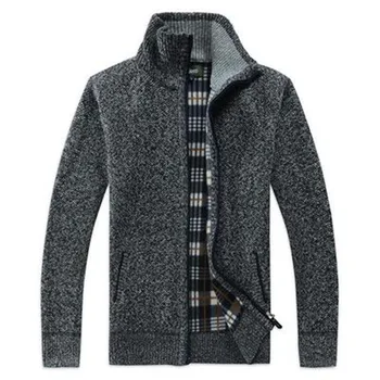 Sweater Jacket Men Autumn and Winter Fleece Thicken Warm High Quality Fashion Multicolor Stand Collar Long Sleeve Knit Cardigan
Sweater Jacket Men Autumn and Winter Fleece Thicken Warm High Quality Fashion Multicolor Stand Collar Long Sleeve Knit Cardigan