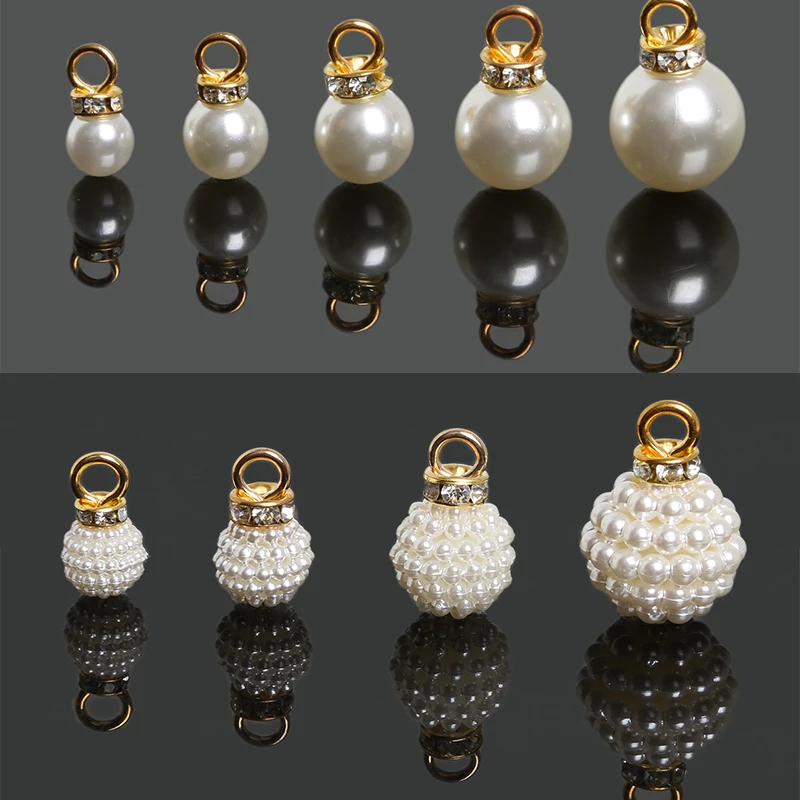 Ivory 10PCS/Lots Cute ABS Imitation Pearl Crystal Rhinestone Charms For Jewelry Making Small Round Pearl Pendant DIY Accessories
Ivory 10PCS/Lots Cute ABS Imitation Pearl Crystal Rhinestone Charms For Jewelry Making Small Round Pearl Pendant DIY Accessories
