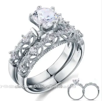 Size 6/7/8/9/10 Retro Luxury Jewelry 10kt white gold filled AAA Cubic Zirconia Women Wedding Engagement Ring set gift choucong
Size 6/7/8/9/10 Retro Luxury Jewelry 10kt white gold filled AAA Cubic Zirconia Women Wedding Engagement Ring set gift choucong